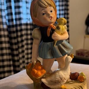 Flambro Charming Figurine with Girl and Animals